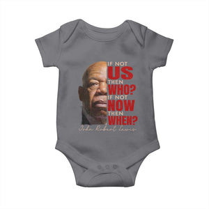 John Lewis Baby Onesie If Not Us Then Who If Not Now Then When TS11 Charcoal Print Your Wear