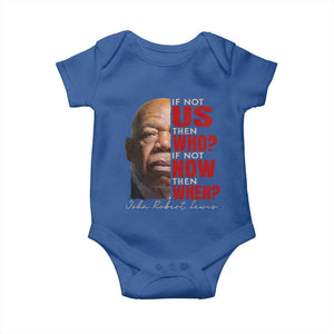 John Lewis Baby Onesie If Not Us Then Who If Not Now Then When TS11 Royal Blue Print Your Wear