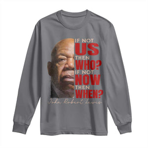 John Lewis Long Sleeve Shirt If Not Us Then Who If Not Now Then When TS11 Charcoal Print Your Wear