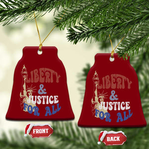 Funny 4th of July Liberty And Justice For All Ceramic Ornament Statue Of Liberty TS11 Print Your Wear