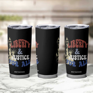 Funny 4th of July Liberty And Justice For All Tumbler Cup Statue Of Liberty TS11 Print Your Wear
