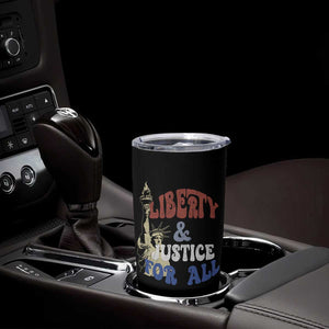 Funny 4th of July Liberty And Justice For All Tumbler Cup Statue Of Liberty TS11 Print Your Wear