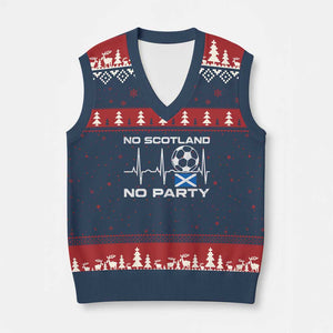No Scotland No Party V-Neck Knit Sweater Vest Scotland Football Proud Scottish Fan