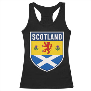 Scottish Rampant Lion Scotland Coat of Arms National Pride Racerback Tank Top