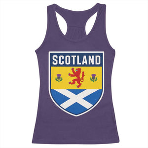 Scottish Rampant Lion Scotland Coat of Arms National Pride Racerback Tank Top
