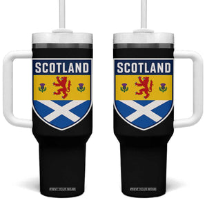 Scottish Rampant Lion Scotland Coat of Arms National Pride Tumbler With Handle TS11 One Size: 40 oz Black Print Your Wear
