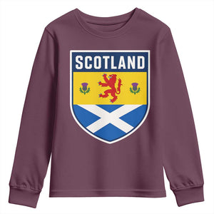Scottish Rampant Lion Scotland Coat of Arms National Pride Youth Sweatshirt