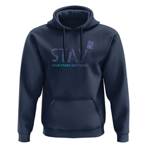 Suicide Prevention Awareness Hoodie Stay Your Story Isn't Over Butterfly Semicolon TS11 Navy Print Your Wear