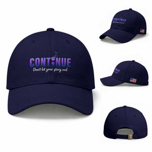 Suicide Prevention Awareness Baseball Cap Continue Don't Let Your Story End Semicolon Butterflies