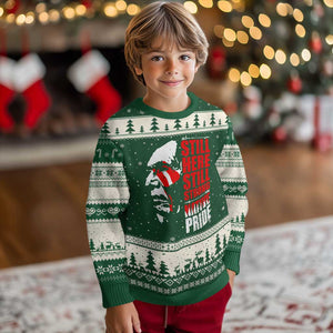 Native Americans Ugly Christmas Sweater Still Here Still Strong Native Pride Tribes TS11 Forest Green Beige Print Your Wear