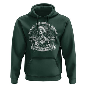 Cherokee Tribe Hoodie Native American Indian Pride Respect Axe TS11 Dark Forest Green Print Your Wear