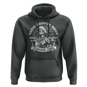 Cherokee Tribe Hoodie Native American Indian Pride Respect Axe TS11 Dark Heather Print Your Wear