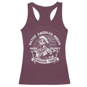 Cherokee Tribe Racerback Tank Top Native American Indian Pride Respect Axe TS11 Maroon Print Your Wear