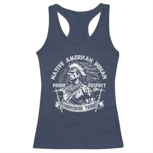 Cherokee Tribe Racerback Tank Top Native American Indian Pride Respect Axe TS11 Navy Print Your Wear