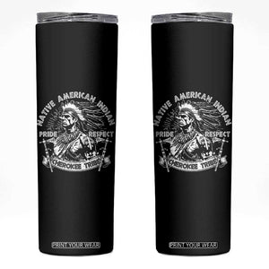 Cherokee Tribe Skinny Tumbler Native American Indian Pride Respect Axe TS11 Black Print Your Wear