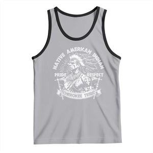 Cherokee Tribe Tank Top Native American Indian Pride Respect Axe TS11 Athletic Heather Black Print Your Wear
