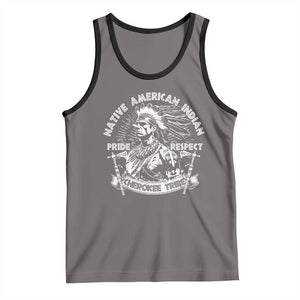 Cherokee Tribe Tank Top Native American Indian Pride Respect Axe TS11 Deep Heather Black Print Your Wear