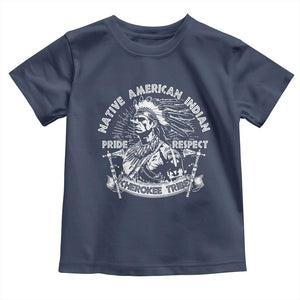 Cherokee Tribe Toddler T Shirt Native American Indian Pride Respect Axe TS11 Navy Print Your Wear
