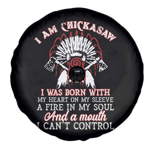 Chickasaw Indians Spare Tire Cover I Am Chickasaw I Was Born With My Heart On My Sleeve War Bonnet TS11 Print Your Wear