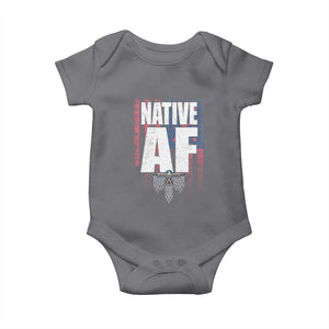 Native American Indian Baby Onesie Native AF Indigenous Vintage Thunderbird TS11 Charcoal Print Your Wear