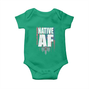 Native American Indian Baby Onesie Native AF Indigenous Vintage Thunderbird TS11 Irish Green Print Your Wear