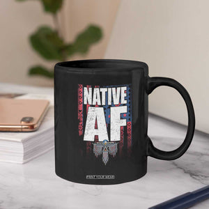 Native American Indian Coffee Mug Native AF Indigenous Vintage Thunderbird TS11 Print Your Wear