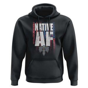 Native American Indian Hoodie Native AF Indigenous Vintage Thunderbird TS11 Black Print Your Wear
