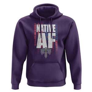 Native American Indian Hoodie Native AF Indigenous Vintage Thunderbird TS11 Purple Print Your Wear