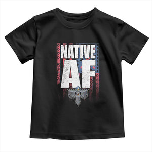 Native American Indian Toddler T Shirt Native AF Indigenous Vintage Thunderbird TS11 Black Print Your Wear