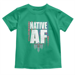 Native American Indian Toddler T Shirt Native AF Indigenous Vintage Thunderbird TS11 Irish Green Print Your Wear
