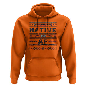 Native American Indian Hoodie Native AF Vintage Beadwork Indigenous Pride TS11 Orange Print Your Wear