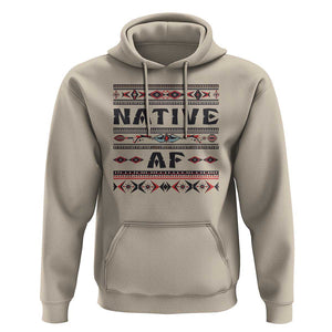 Native American Indian Hoodie Native AF Vintage Beadwork Indigenous Pride TS11 Sand Print Your Wear