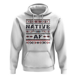 Native American Indian Hoodie Native AF Vintage Beadwork Indigenous Pride TS11 White Print Your Wear