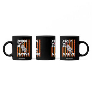 Native American Coffee Mug Proud To Be Native American Flag Tribal Prints Medicine Wheel TS11 Print Your Wear
