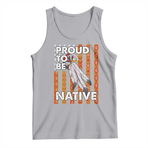 Native American Tank Top Proud To Be Native American Flag Tribal Prints Medicine Wheel TS11 Athletic Heather Print Your Wear