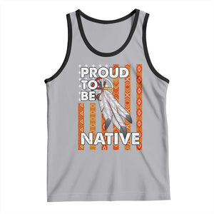 Native American Tank Top Proud To Be Native American Flag Tribal Prints Medicine Wheel TS11 Athletic Heather Black Print Your Wear