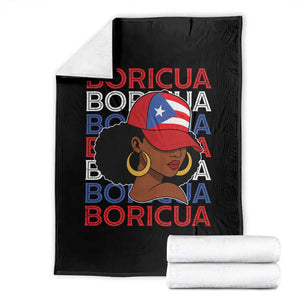 Puerto Rico Boricua Girl Proud Puerto Rican Hispanic Heritage Throw Blanket TS11 Black Print Your Wear