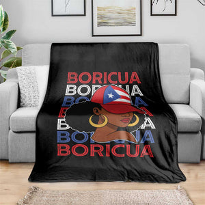 Puerto Rico Boricua Girl Proud Puerto Rican Hispanic Heritage Throw Blanket TS11 Print Your Wear