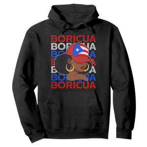 Puerto Rico Boricua Girl Proud Puerto Rican Hispanic Heritage Hoodie TS11 Black Print Your Wear