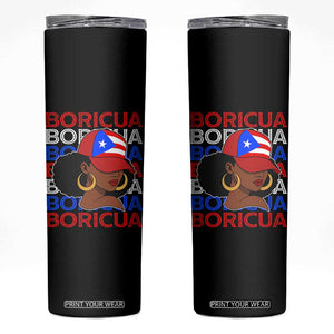 Puerto Rico Boricua Girl Proud Puerto Rican Hispanic Heritage Skinny Tumbler TS11 Black Print Your Wear