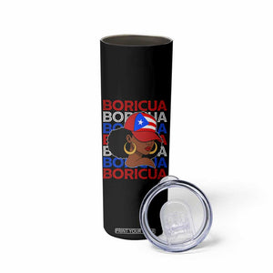 Puerto Rico Boricua Girl Proud Puerto Rican Hispanic Heritage Skinny Tumbler TS11 Print Your Wear