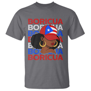Puerto Rico Boricua Girl Proud Puerto Rican Hispanic Heritage T Shirt TS11 Charcoal Print Your Wear