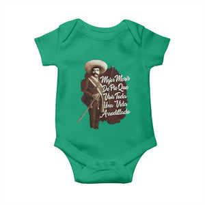 Emiliano Zapata Baby Onesie Mejor Morir De Pie Que Vivir Toda Una Vida Arrodillado TS11 Irish Green Print Your Wear