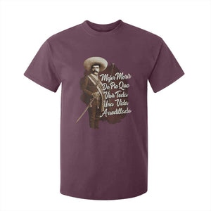 Emiliano Zapata T Shirt For Kid Mejor Morir De Pie Que Vivir Toda Una Vida Arrodillado TS11 Maroon Print Your Wear