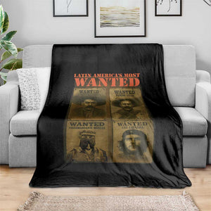 Latin America's Most Wanted Throw Blanket Mexican Revolution Latino Hispanic Heritage TS11 Print Your Wear