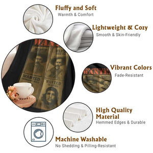 Latin America's Most Wanted Throw Blanket Mexican Revolution Latino Hispanic Heritage TS11 Print Your Wear