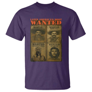 Latin America's Most Wanted T Shirt Mexican Revolution Latino Hispanic Heritage TS11 Purple Print Your Wear