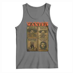 Latin America's Most Wanted Tank Top Mexican Revolution Latino Hispanic Heritage TS11 Black Heather Print Your Wear