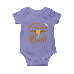 Funny Cold Milk On A Friday Night And A Onesie That Fits Just Right Baby Onesie Longhorn Cow Skull TS11 Violet Print Your Wear
