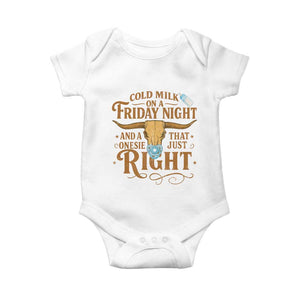 Funny Cold Milk On A Friday Night And A Onesie That Fits Just Right Baby Onesie Longhorn Cow Skull TS11 White Print Your Wear